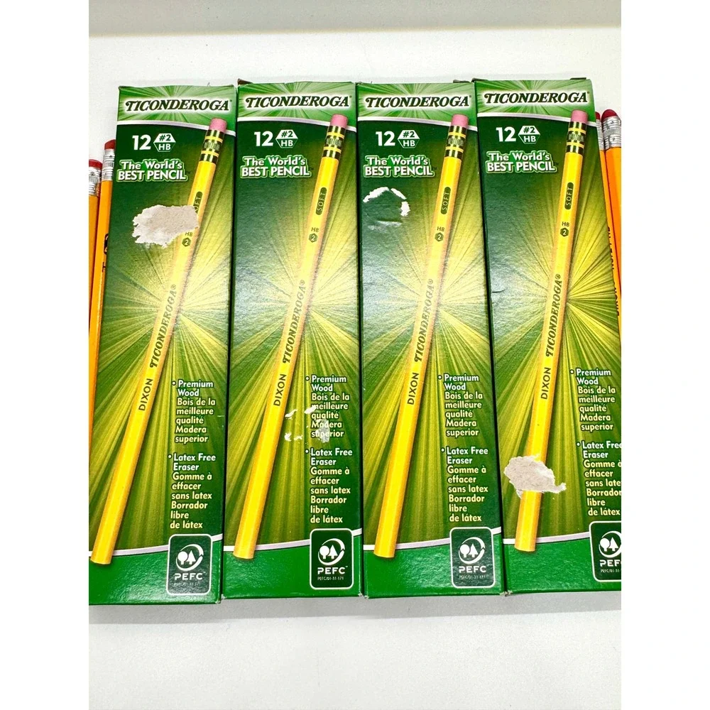 Dixon Ticonderoga No 2 Pencils Bulk Lot‎ 48ct Boxes Plus Mixed Loose Pencils HB